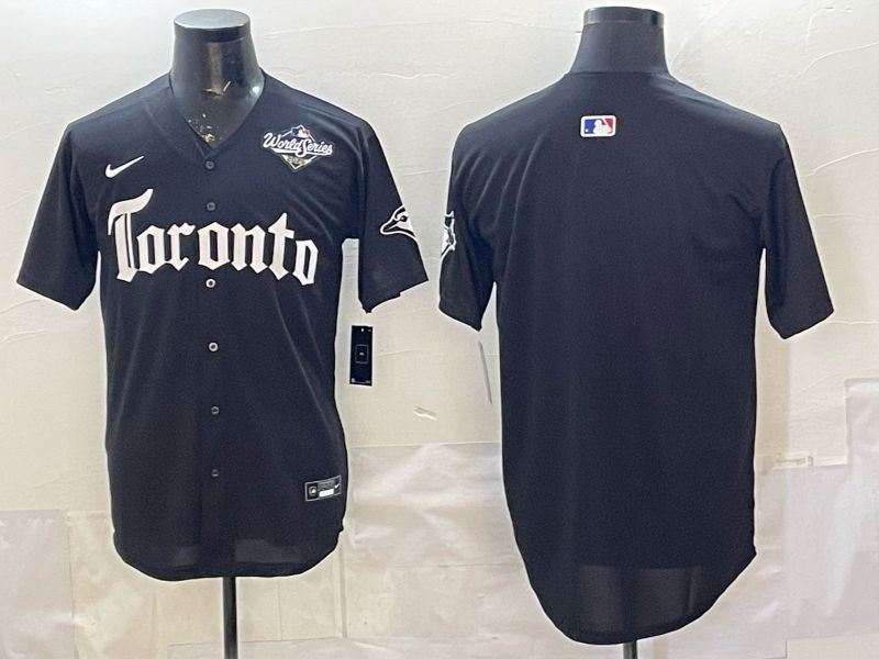 Men 2026 Toronto Blue Jays Blank Black 5th generation Joint Name Nike MLB Jersey style 05->toronto blue jays->MLB Jersey